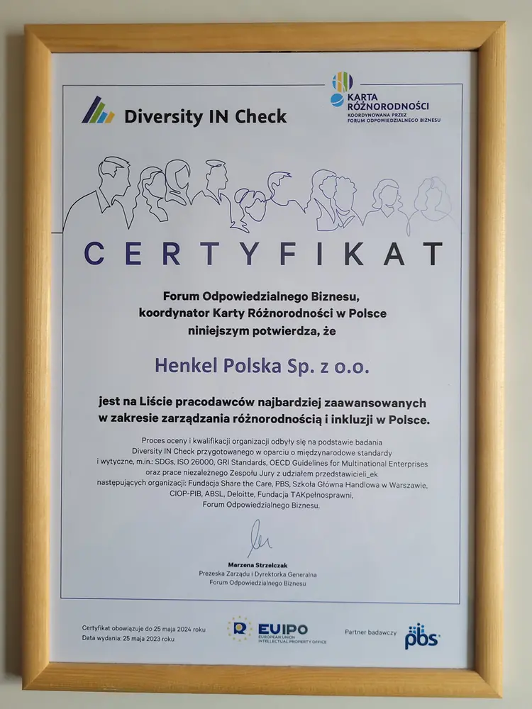 Henkel Polska wśród wyróżnionych w badaniu Diversity IN Check